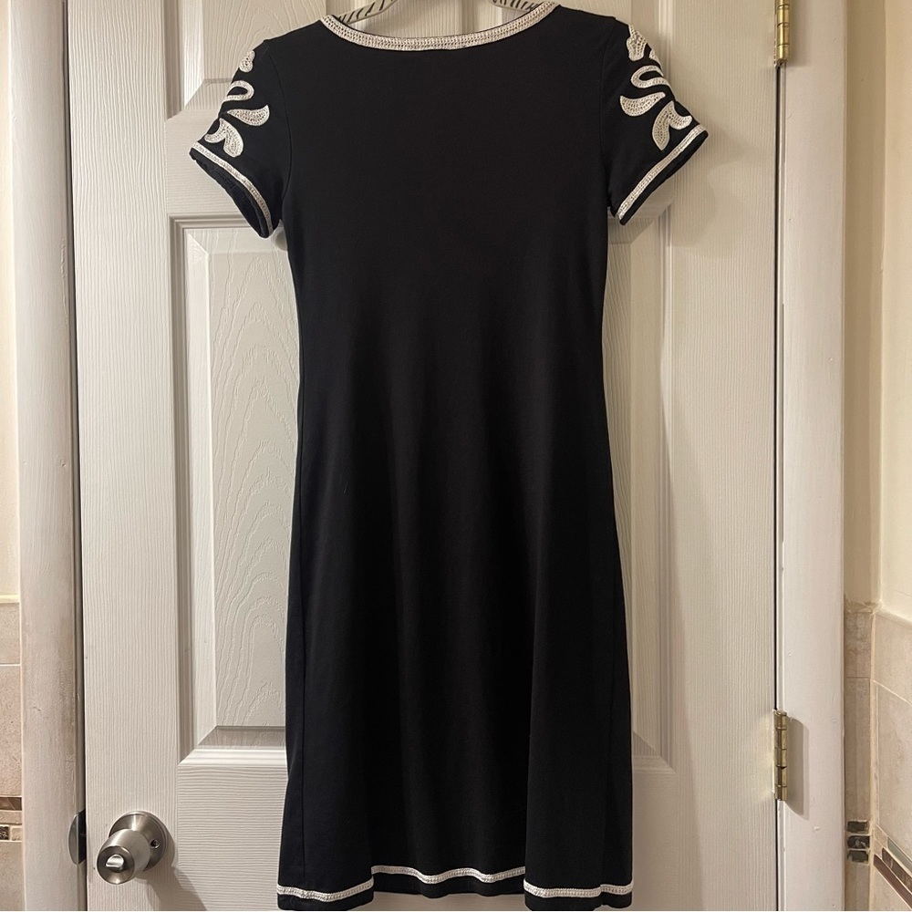 INC. Black Dress/White Embroidery, Size XS - Picture 2 of 12